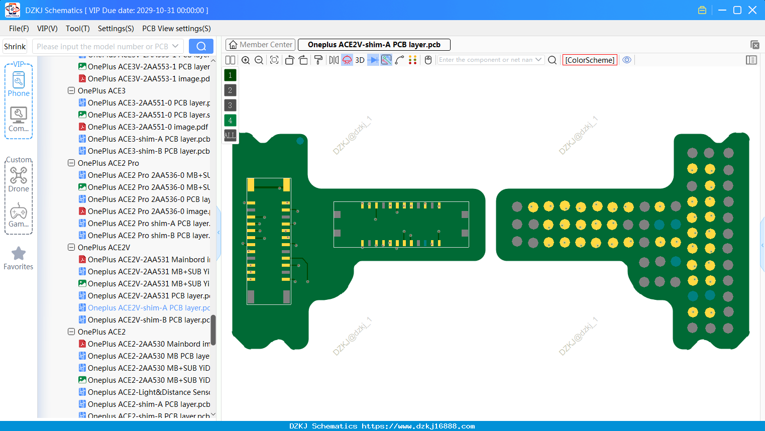 Oneplus ACE2V-shim-A PCB Layer